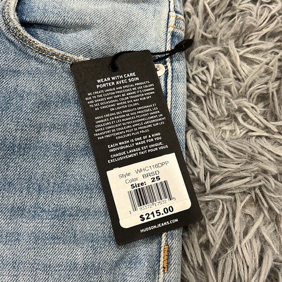 NEW • Hudson Jeans • Holly High Waist Crop Jeans Bright side Blue Distressed 25 - Picture 5 of 6